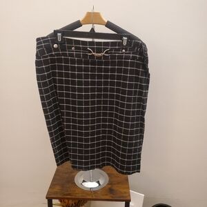 Soho Apparel Black and White Checkered Pencil Skirt